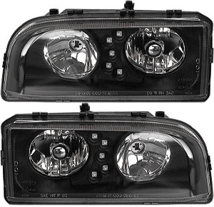 Headlamp black styling L&R in the group Headlights / Lightning / Headlights / Headlamp at  Professional Parts Sweden AB (35430010)