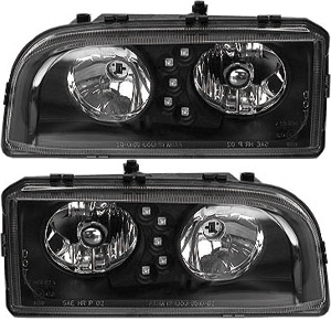 Headlamp black styling L&R in the group Headlights / Lightning / Headlights / Headlamp at Professional Parts Sweden AB (35430010)