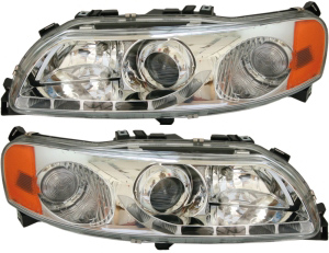 Headlamp + Corner lamp chrome L&R in the group Headlights / Lightning / Headlights / Headlamp at  Professional Parts Sweden AB (35430280)