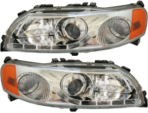 Headlamp + Corner lamp chrome L&R in the group Headlights / Lightning / Headlights / Headlamp at Professional Parts Sweden AB (35430280)