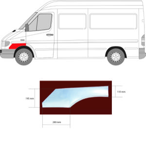 Sk�rm V�nster Fram Ekonomipl�t in the group Body parts / Body Panel / Body Panel, Sidewall at  Professional Parts Sweden AB (3546321)