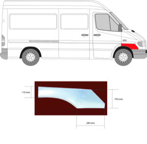 Sk�rm Till H�ger Fram Ekonomipl�t in the group Body parts / Body Panel / Body Panel, Sidewall at  Professional Parts Sweden AB (3546322)