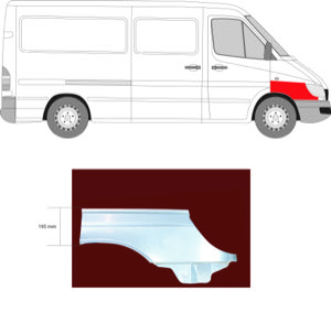 Sk�rm Till H�ger Fram Ekonomipl�t in the group Body parts / Body Panel / Body Panel, Sidewall at  Professional Parts Sweden AB (3546324)
