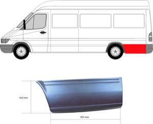 Sdov�gg Med Enkelhjul Sidpl�t in the group Body parts / Body Panel / Body Panel, Sidewall at  Professional Parts Sweden AB (3546605)