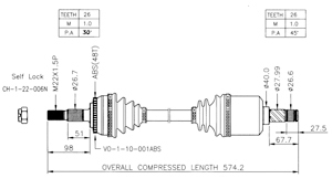 Front drive axle - Replaced by 46431309 i gruppen Tillflligt dolda artiklar hos  Professional Parts Sweden AB (46431096)