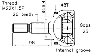 CV joint outer Replaced by 46430931 i gruppen Tillflligt dolda artiklar hos  Professional Parts Sweden AB (46432833)