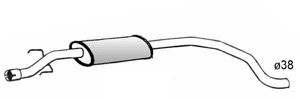 Mittenljudd�mpare in the group Exhaust parts / Exhaust muffler & kits at  Professional Parts Sweden AB (50248631)