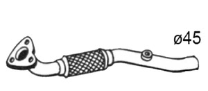 Avgasr�r Fram in the group Exhaust parts / Exhaust muffler & kits at  Professional Parts Sweden AB (50248650)