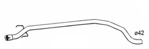 Avgasr�r Utan Flexr�r Mitt in the group Exhaust parts / Exhaust muffler & kits at  Professional Parts Sweden AB (50248651)