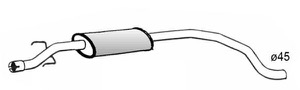 Mittenljuddämpare in the group Exhaust parts / Exhaust muffler & kits at  Professional Parts Sweden AB (50248652)