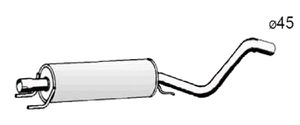 Mittenljuddämpare in the group Exhaust parts / Exhaust muffler & kits at  Professional Parts Sweden AB (50638652)