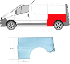 Sdov�gg V�nster Bak Hjulhuskant in the group Body parts / Body Panel / Body Panel, Sidewall at  Professional Parts Sweden AB (5089533)