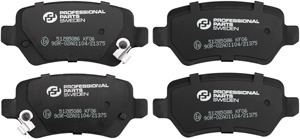 Brake pads rear i gruppen Bromssystem / Bromsbelgg hos  Professional Parts Sweden AB (51285086)