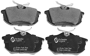 Brake pads rear i gruppen Bromssystem / Bromsbelgg hos  Professional Parts Sweden AB (51430978)