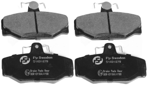 Brake pads rear i gruppen Bromssystem / Bromsbelgg hos  Professional Parts Sweden AB (51431829)