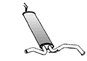 Bakre Ljudd�mpare in the group Exhaust parts / End Pipe at  Professional Parts Sweden AB (55018671)