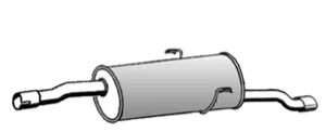 Bakre Ljuddämpare in the group Exhaust parts / End Pipe at  Professional Parts Sweden AB (55078672)