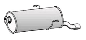 Bakre Ljuddämpare Med Slutrörskåpa in the group Exhaust parts / End Pipe at  Professional Parts Sweden AB (55078673)