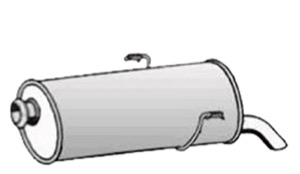 Bakre Ljuddämpare Utan Slutrörskåpa in the group Exhaust parts / End Pipe at  Professional Parts Sweden AB (55078674)