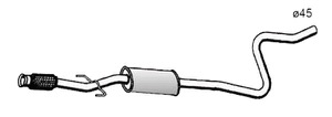 Mittenljuddämpare in the group Exhaust parts / Exhaust muffler & kits at  Professional Parts Sweden AB (55088665)