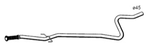 Avgasrör in the group Exhaust parts / Exhaust muffler & kits at  Professional Parts Sweden AB (55438651)
