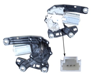 Vindrutetorkarmotor Bak in the group Wiper equipment / Wiper motor at Professional Parts Sweden AB (55627175)
