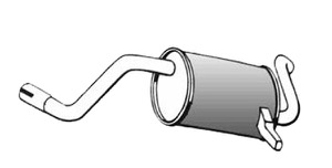 Bakre Ljuddämpare in the group Exhaust parts / End Pipe at  Professional Parts Sweden AB (60338671)