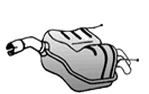 Bakre Ljudd�mpare in the group Exhaust parts / End Pipe at  Professional Parts Sweden AB (65228671)