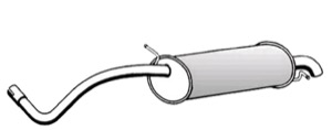 Bakre Ljuddämpare in the group Exhaust parts / End Pipe at  Professional Parts Sweden AB (66218681)