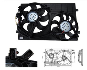 Flakt kylare dubbelflakt i gruppen Kylning / ventilation / Kylarflkt hos  Professional Parts Sweden AB (75142602)