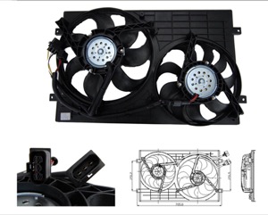 Flakt kylare dubbelflakt in the group Cooling / ventilation / Radiator fan at  Professional Parts Sweden AB (75142602)