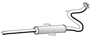 Mittenljuddämpare in the group Exhaust parts / Exhaust muffler & kits at  Professional Parts Sweden AB (81558651)