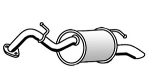 Bakre Ljuddämpare in the group Exhaust parts / End Pipe at  Professional Parts Sweden AB (81558671)
