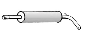 Mittenljuddämpare in the group Exhaust parts / Exhaust muffler & kits at  Professional Parts Sweden AB (95068651)