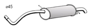 Bakre Ljuddämpare in the group Exhaust parts / End Pipe at  Professional Parts Sweden AB (95068682)