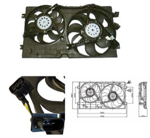 Flakt kylare dubbelflakt in the group Cooling / ventilation / Radiator fan at  Professional Parts Sweden AB (95142601)