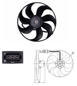 Flakt kylare in the group Cooling / ventilation / Radiator fan at  Professional Parts Sweden AB (95232605)