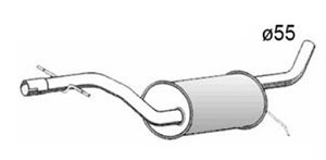Mittenljuddämpare in the group Exhaust parts / Exhaust muffler & kits at  Professional Parts Sweden AB (95318650)
