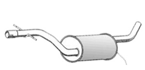Mittenljuddämpare in the group Exhaust parts / Exhaust muffler & kits at  Professional Parts Sweden AB (95338655)