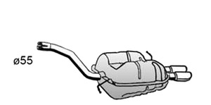Bakre Ljuddämpare in the group Exhaust parts / End Pipe at  Professional Parts Sweden AB (95408681)