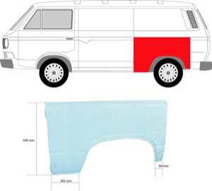 Sdov�gg Hjulhuskant V�nster Bak in the group Body parts / Body Panel / Body Panel, Sidewall at  Professional Parts Sweden AB (9557531)