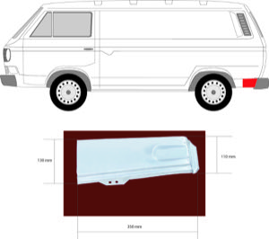 Sdov�gg H�rnpl�t V�nster Bak i gruppen Kaross / Panel / Sidov�gg hos  Professional Parts Sweden AB (9557601)