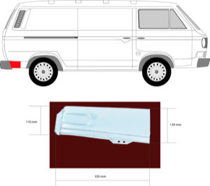 Sdov�gg H�rnpl�t Till H�ger Bak in the group Body parts / Body Panel / Body Panel, Sidewall at  Professional Parts Sweden AB (9557602)