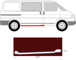 Instegspl�t H�ger Ytterdel Underdel in the group Body parts / Repair Panels / Repair Panel, Foot Board / Door Sill at  Professional Parts Sweden AB (9558002)