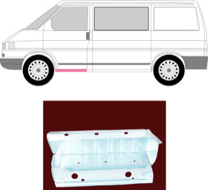 Instegspl�t V�nster Fram Ekonomipl�t in the group Body parts / Repair Panels / Repair Panel, Foot Board / Door Sill at  Professional Parts Sweden AB (9558043)