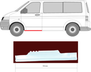 Instegspl�t V�nster Ekonomipl�t in the group Body parts / Repair Panels / Repair Panel, Foot Board / Door Sill at  Professional Parts Sweden AB (9568041)