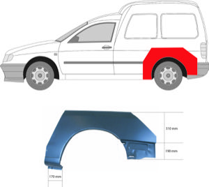 Sdov�gg Hjulhuskant Ekonomipl�t in the group Body parts / Body Panel / Body Panel, Sidewall at  Professional Parts Sweden AB (9570591)