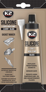 Silikon hgtemperatur K2 BLACK SILICONE +350C 85 g in the group Car Care & Chemicals / K2 / Exhaust Sealants at  Professional Parts Sweden AB (B210N)