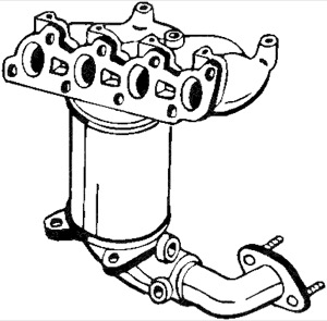 Katalysator Med Tillbehr in the group Exhaust parts / Catalytic converter at  Professional Parts Sweden AB (099-346)