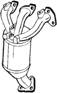 Katalysator Med Tillbeh�r in the group Exhaust parts / Catalytic converter at  Professional Parts Sweden AB (099-460)
